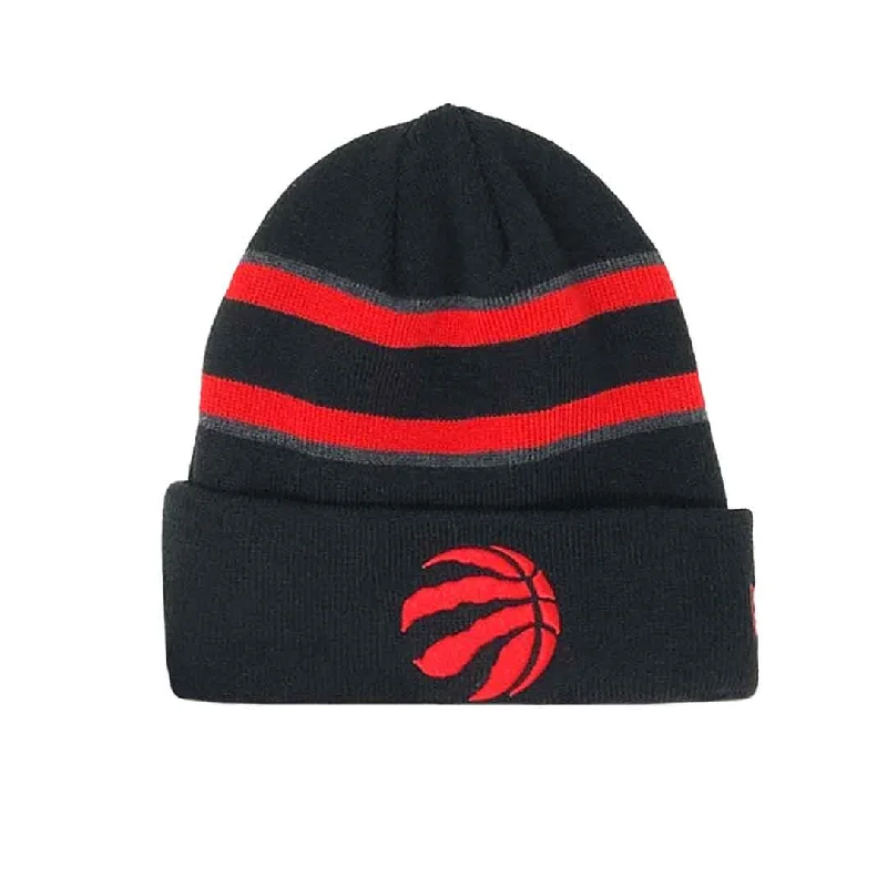 cozy fur-lined hats with earflaps for extreme winterNew Era - Toronto Raptors Red Stripes Knit Beanie (70553430)