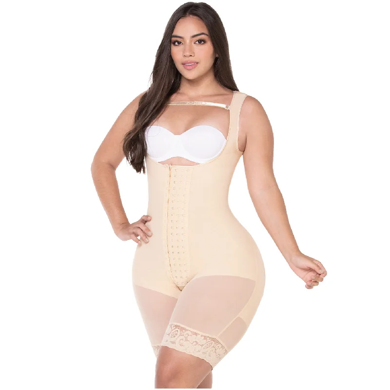 plus-size underwire bra with wide strapsFajas Colombianas Open Bust Bodysuit