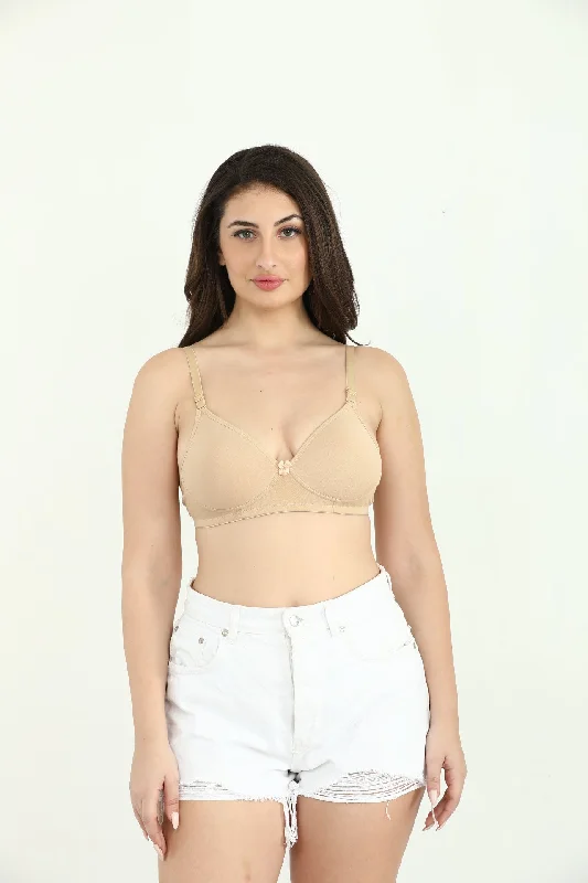 plus-size minimizer bra with smooth cupsCandour London Padded and Non-Wired Tshirt Bra