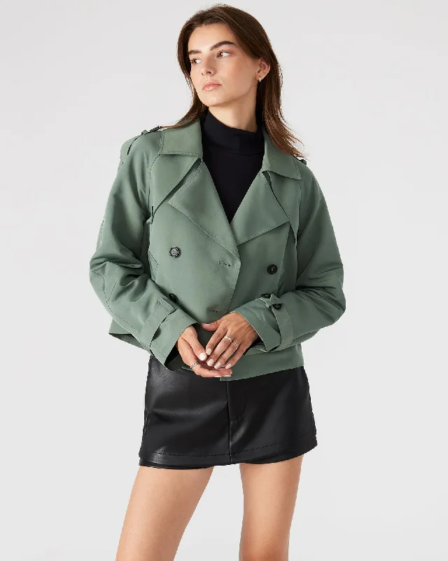 Women's Coats with Fur Trimmed ZipperSIRUS JACKET LIGHT GREEN