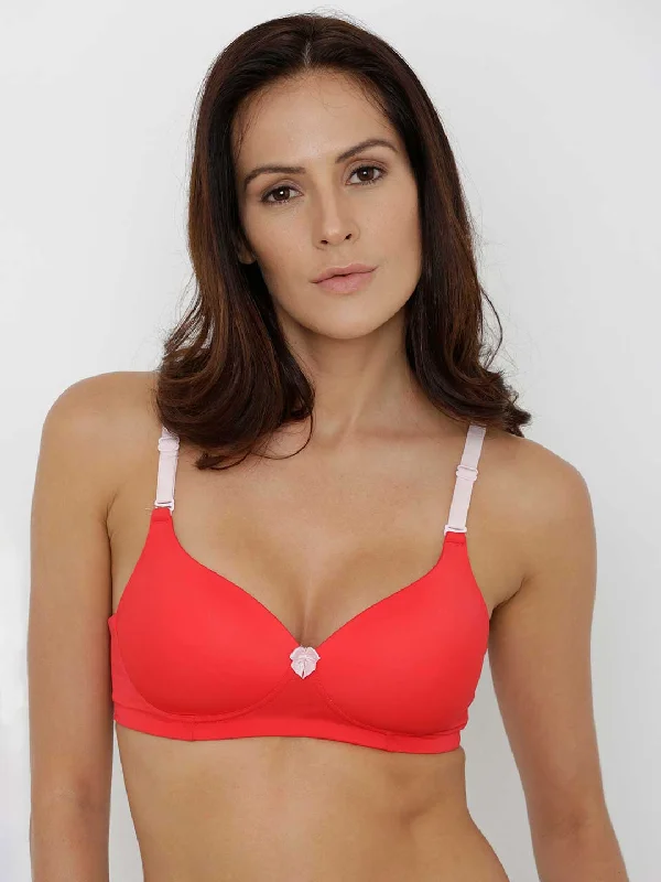 seamless bra with underwire supportSolid Moulded Padded Non Wired T Shirt Bra