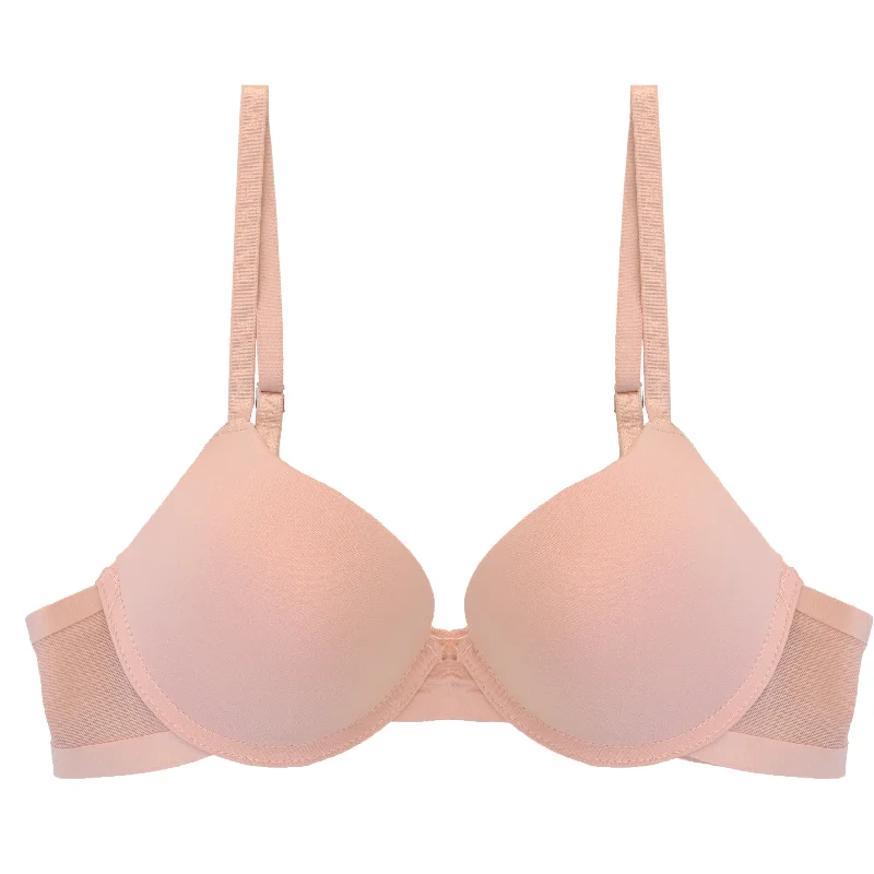 nursing bra with easy access clipsTahari Molded Laser Cut Bra, Misty Rose