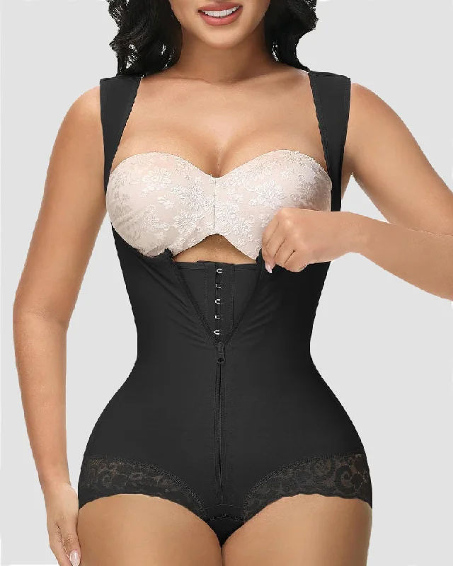 plus-size backless bra with clear strapsFajas Colombianas Doppelter Bauchweg Post-Operation Rückenstütze Shapewear Bodys