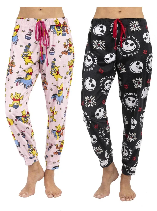 women's short sleeve pajama setsWinnie The Pooh Women's Plush Jogger Pajama Pants Pack of 2