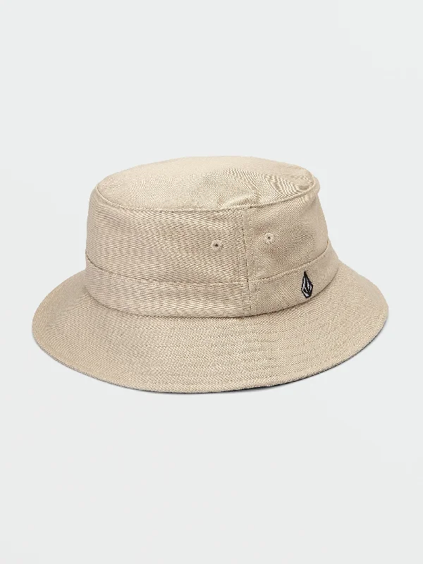 cozy fur-lined hats for extreme coldFull Stone Bucket Hat - Almond