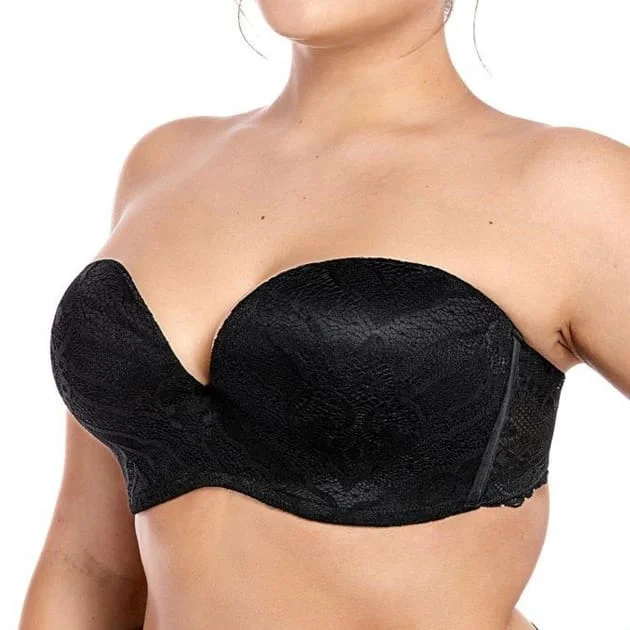 nursing bra with easy access clipsSexy Lace Lined Strapless Black Lift Bra