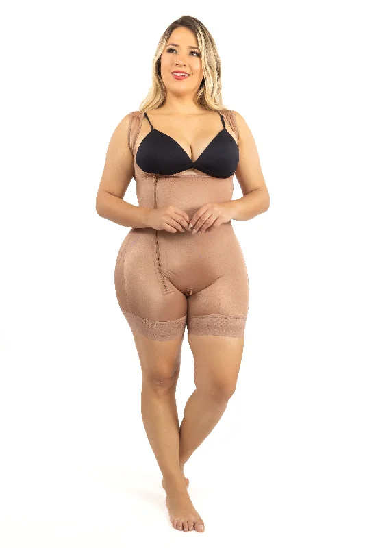 seamless bra with mesh lining for breathabilityFaja corta de uso diario en licra bidireccional PSP004 Half Leg Girdle