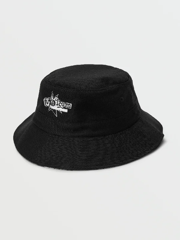 water-resistant outdoor hatsVolcom Entertainment Bucket Hat - Black Combo