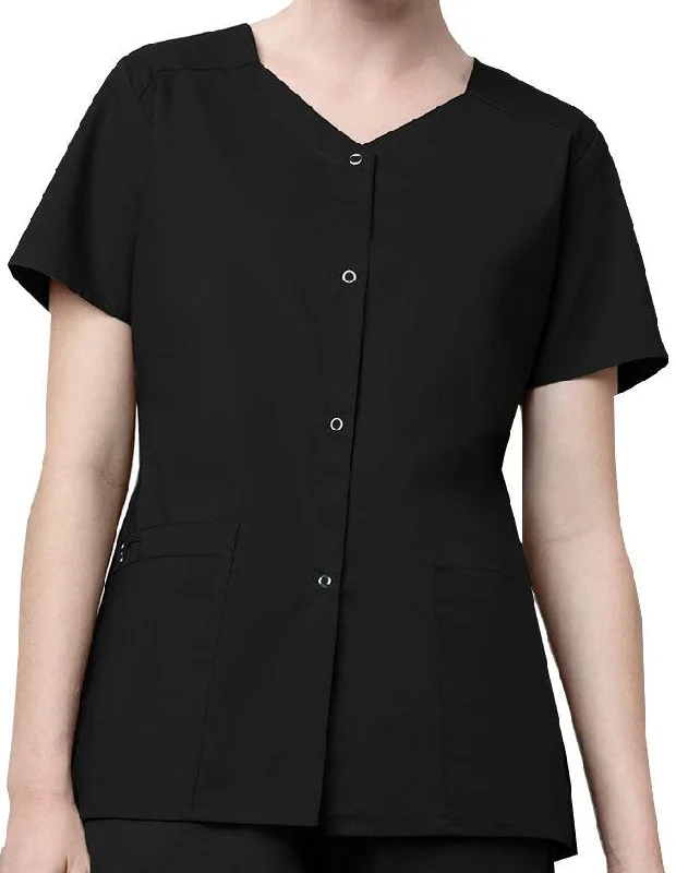 Women's Coats with ButtonsWonderWink WonderWork Women's Short Sleeve Snap Jacket