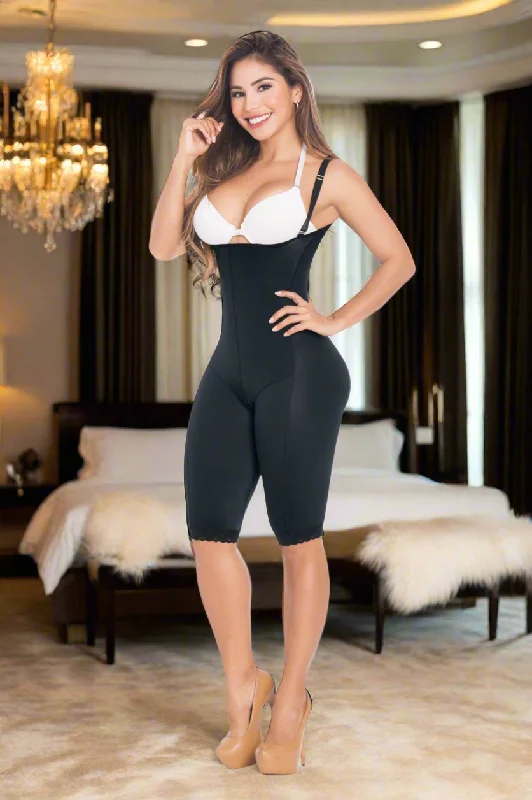 convertible plunge braSmooth Compression No Bra Knee Length Body Shaper