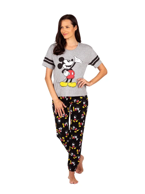 women's striped pajama setsDisney Mickey Mouse Women's Pajama, 2 Piece Sleepwear Set