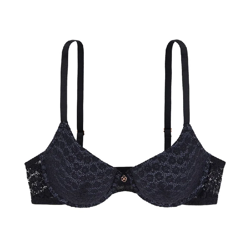 convertible plunge bra with lace trimMichelle/Animal Lace