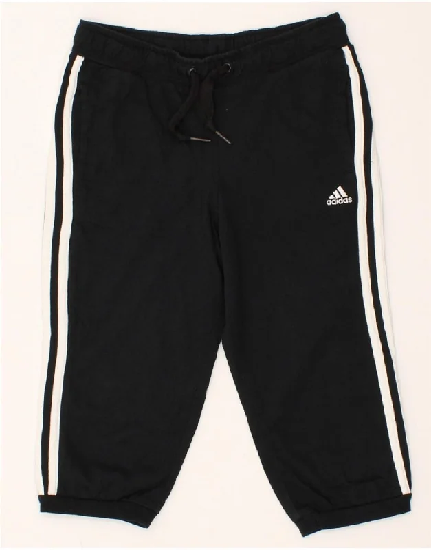 straw hats for summerADIDAS Girls Capri Tracksuit Trousers Joggers 7-8 Years Black Cotton