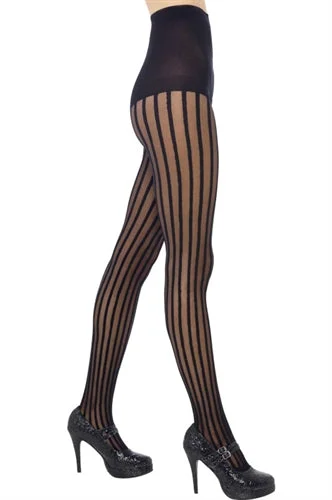 underwire bra with side supportSheer Striped Tights - Black Fv-21379