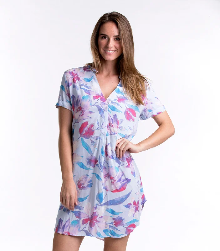 women's pajamas for those who love to indulgeTEE SHIRT - NIGHTIE - LAHAINA FLORAL