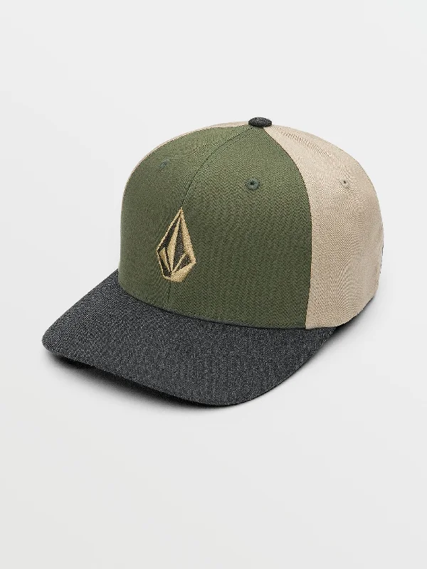 adjustable baseball caps with built-in headbands for comfortFull Stone Heather Flexfit Hat - Winter Moss