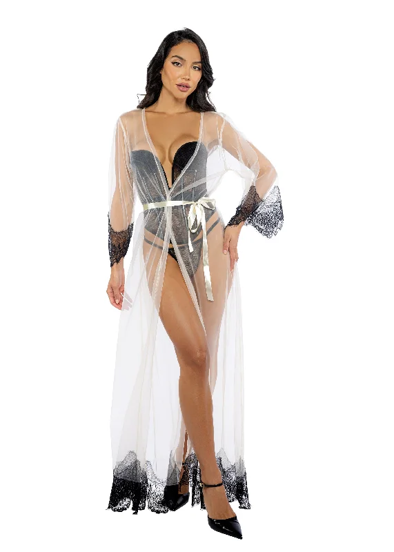 convertible halter bra with underwire supportRoma Confidential Daydream Maxi Robe Eyelash Lace Sheer Mesh Beige