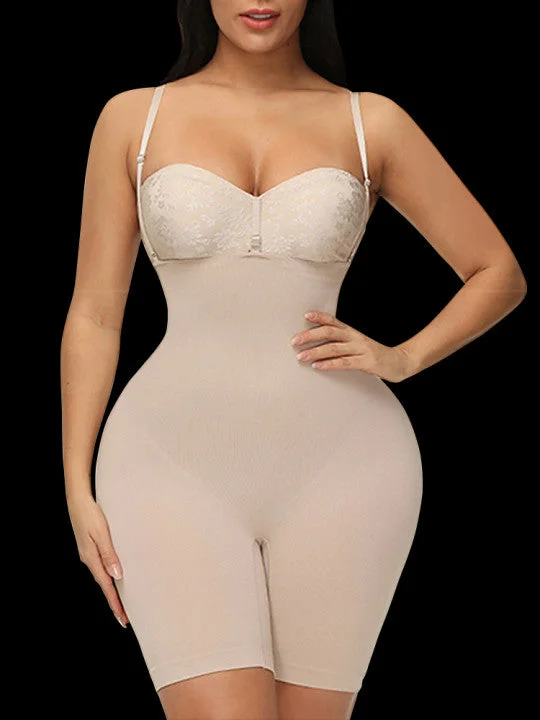 plus-size underwire bra with wide underbandWomen Seamless Faja Tummy Control Waist Trainer Bodysuit Shapewear