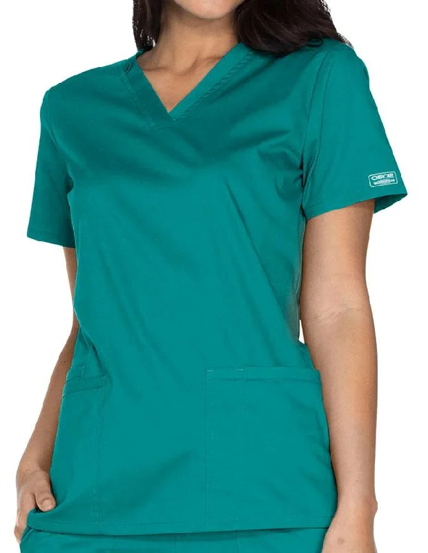 Women's Zip-Up CoatsCherokee Workwear Core Stretch Women's V-neck Basic Scrub Top