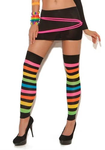 smoothing high-neck braNeon Stripped Leg Warmers - One Size