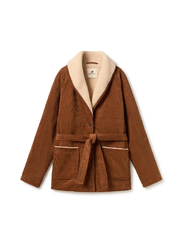 Stylish Women's CoatsHaua - Golden Brown