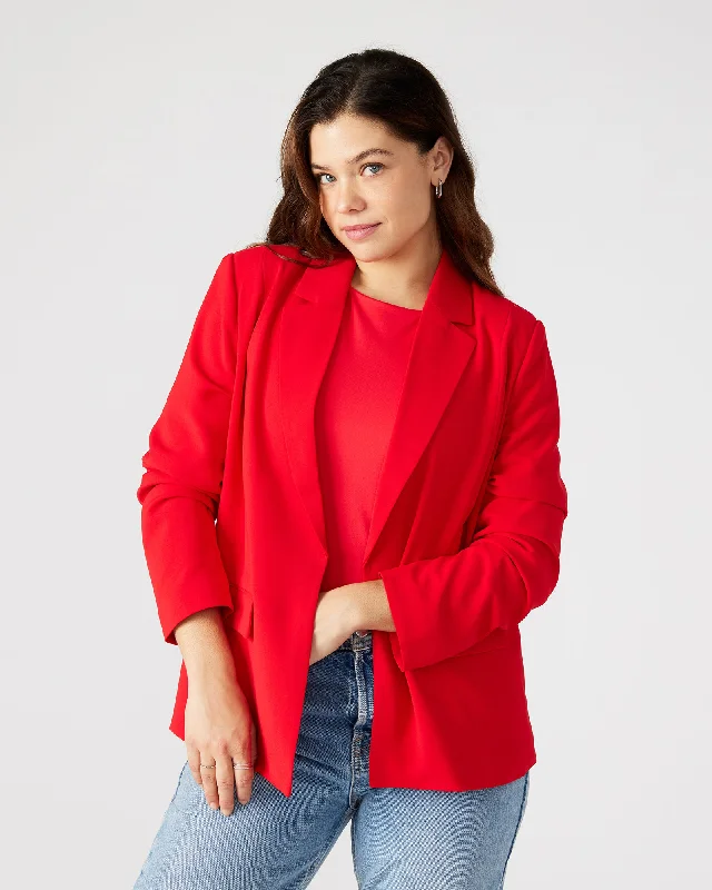 Women's Coats with Fur Trimmed CollarPAYTON BLAZER RED