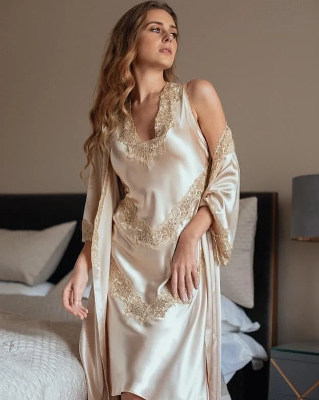 women's pajamas with a blend of comfort, style, and functionalityLaila Fahmi Long Gown Set