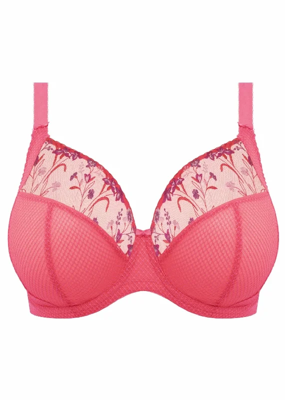 lace appliqué braCharley Underwire Plunge Bra, Honey Suckle