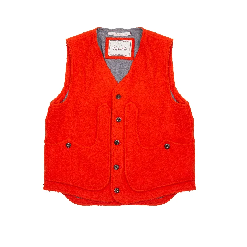 cozy knit hatsCapalbio Iconic Casentino Waistcoat in Orange