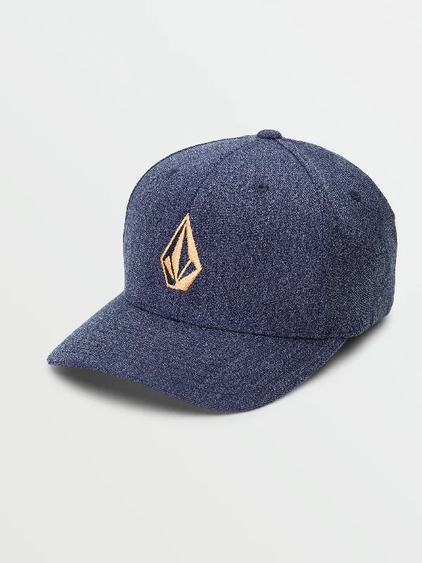 casual trucker hats with curved billsFull Stone Heather Flexfit Hat - Navy Heather