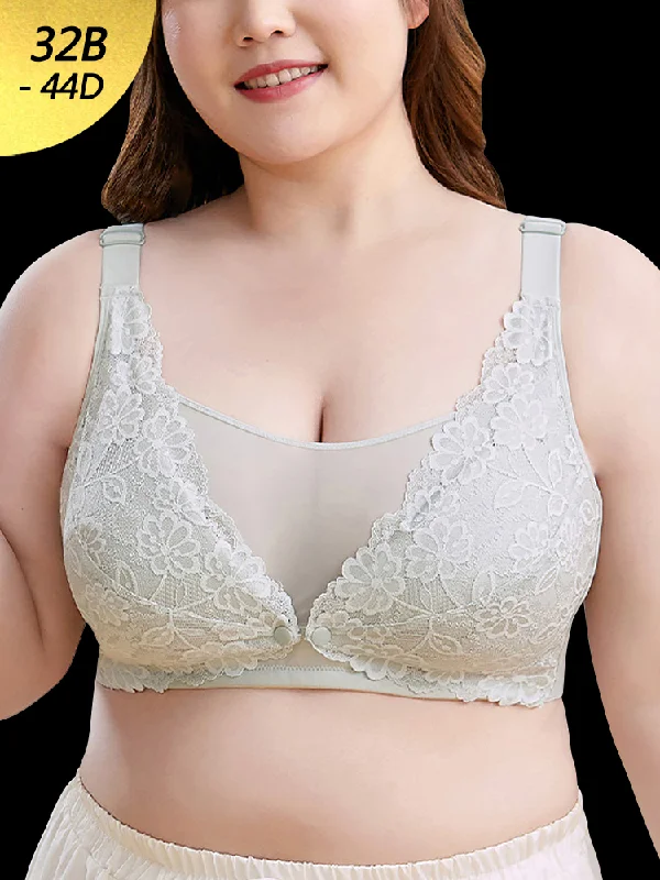 wireless bra for breastfeedingBreathable Lace Wireless Nursing Bras with Front Closure