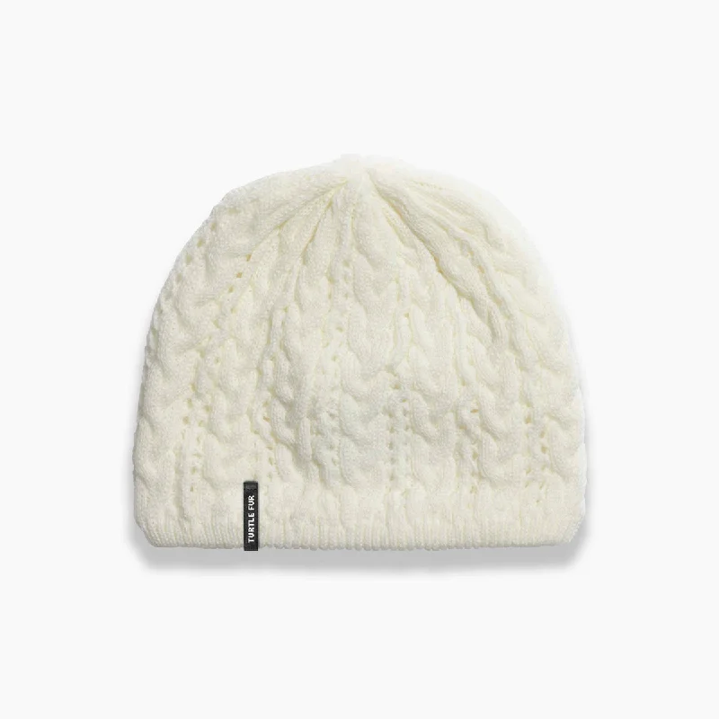 cozy fleece-lined beanie hats with pom-poms for winter fashionPolylana Zelda Beanie - Ivory