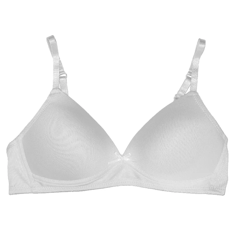 plus-size mastectomy bra with pockets for prosthesisTahari Teen Wire-free Molded Bra, White