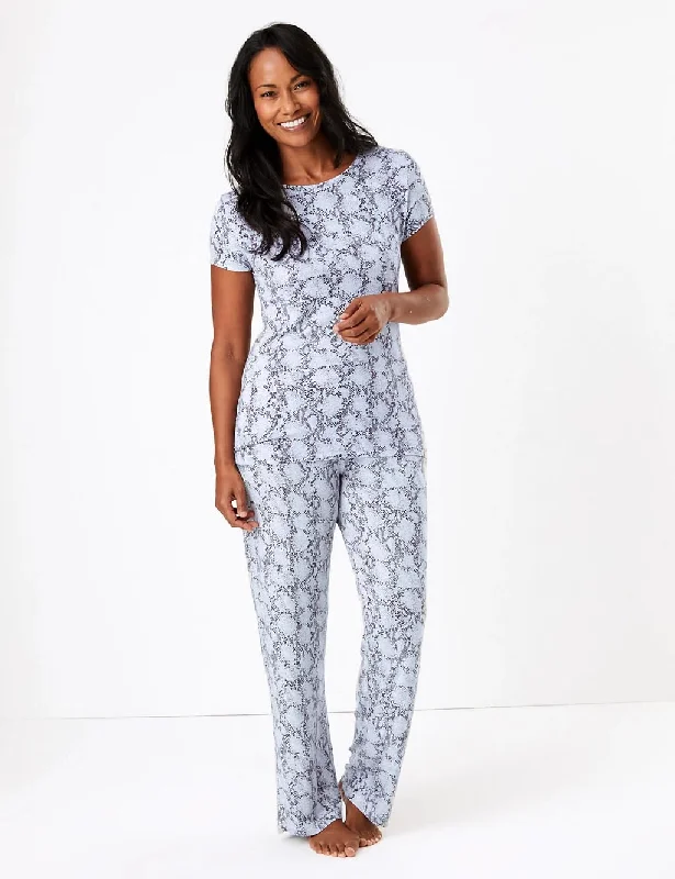 women's pajamas with a touch of whimsical funM&S Printed Short Sleeve Pyjama Top