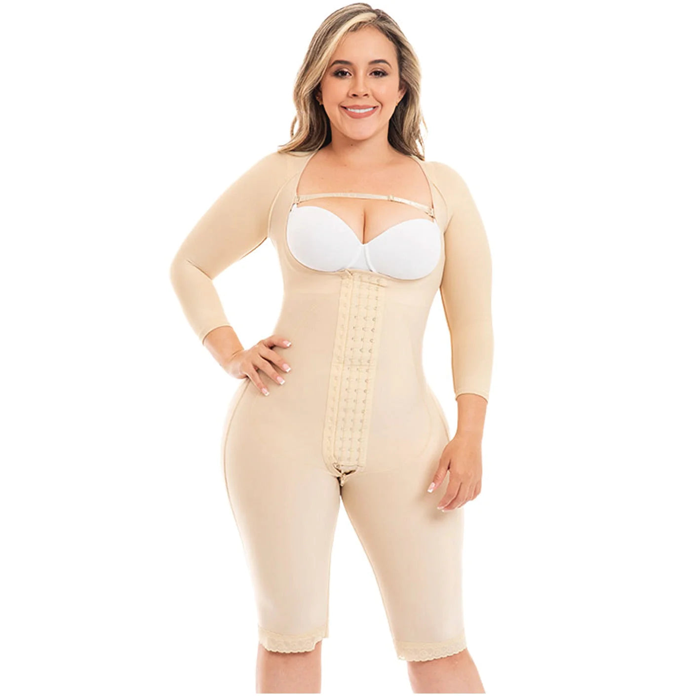 underwire bra with side supportOpenbust Fajas All-in-One Shapewear Garment