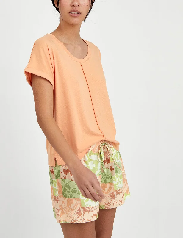 women's pajamas for everyday loungingDenia Top Sunset Peach