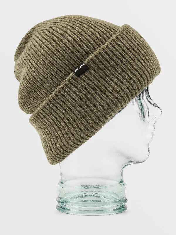 stylish newsboy caps with leather patchesMens Roller Beanie - Teak