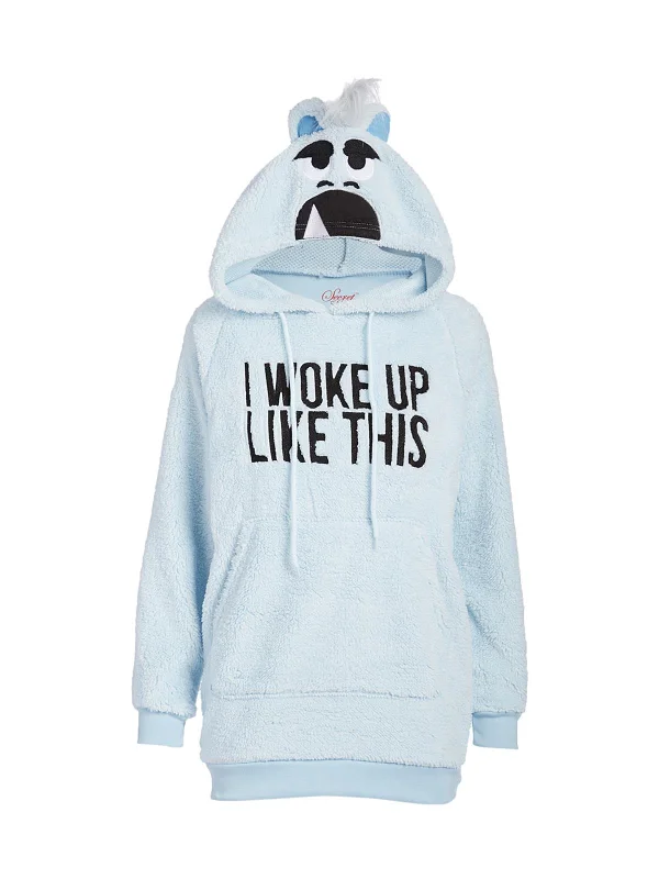 women's pajamas with moisture-wicking fabricYeti "I Woke Up Like This  " Woman Hoodie