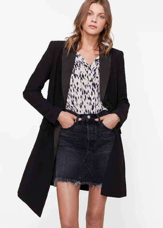 Women's Coats with Fur Trimmed ButtonsWomen's Double Breasted Long Blazer