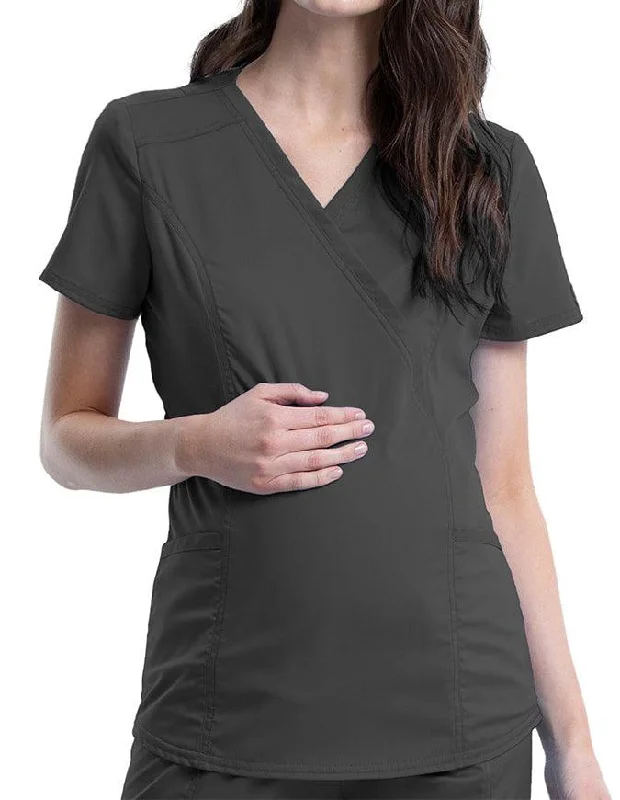 Women's Long CoatsCherokee Workwear Revolution Women's Maternity Mock Wrap Top