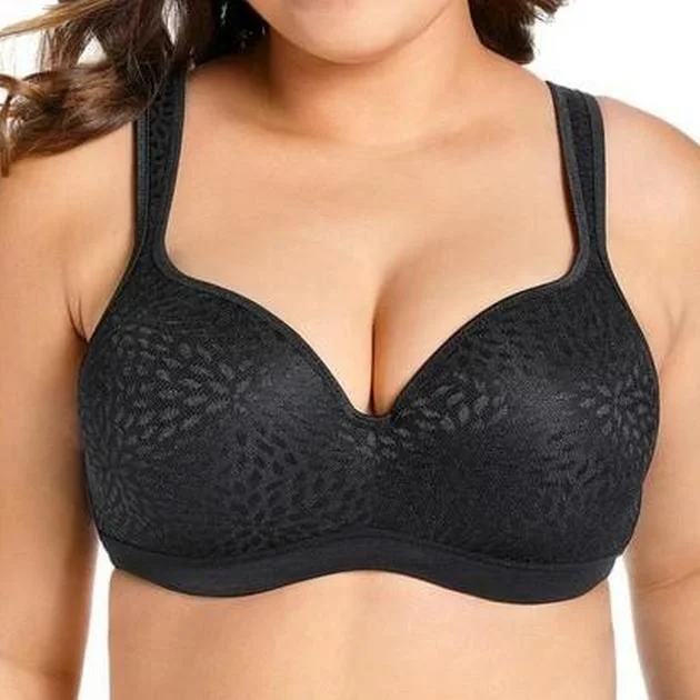 molded cup bra for shape retentionFoam Contour Jacquard Black Bra