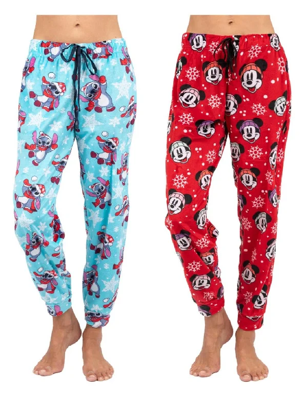 women's pajamas with a timeless appealDisney Women's Plush Jogger Pajama Pants - Pack of 2