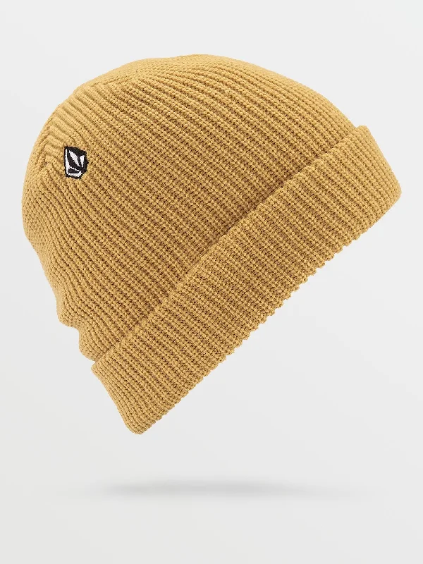 cozy fleece-lined beanie hats for skiingFull Stone Beanie - Mustard