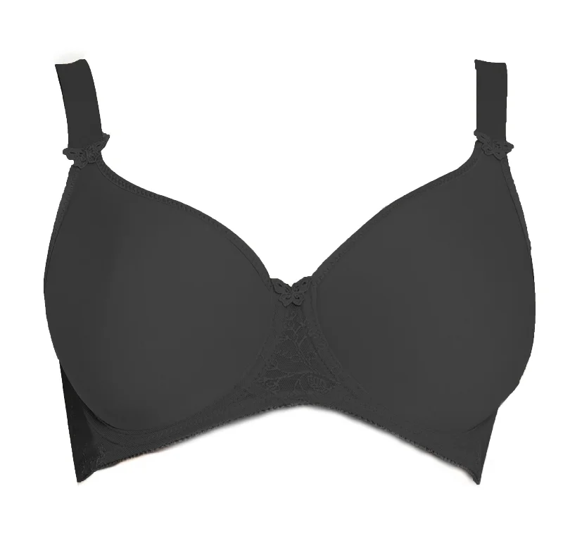 plus-size nursing bra with side supportVa Bien Full Coverage Spacer Foam Bra, Black