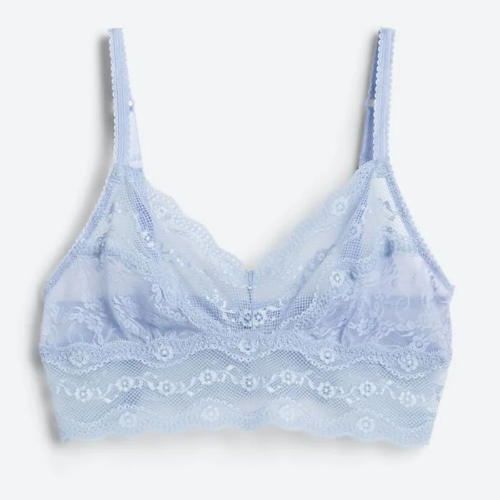 convertible plunge braLace Kiss Bralette, Brunnera Blue