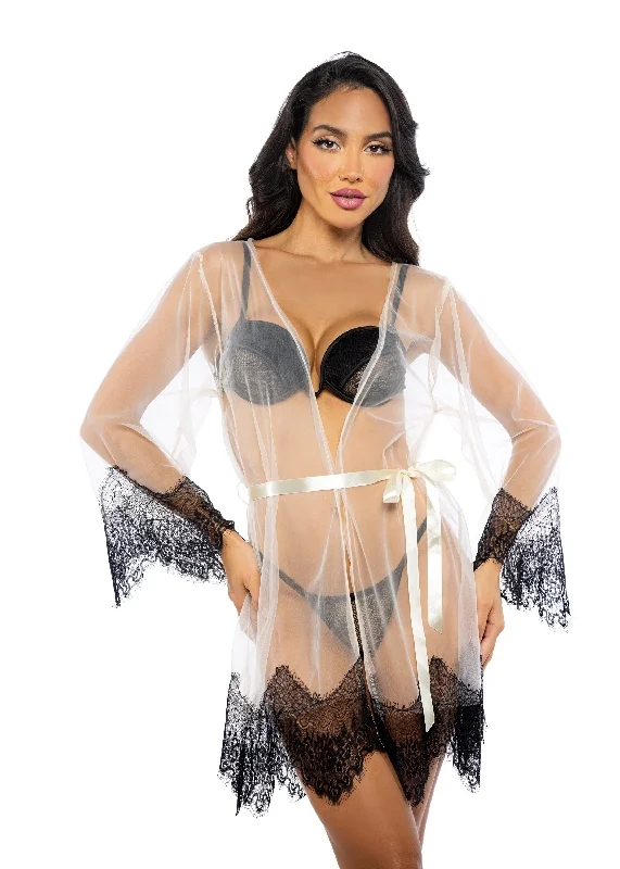 plus-size mastectomy bra with pockets for prosthesisRoma Confidential Daydream Mini Robe Eyelash Lace Sheer Mesh Beige