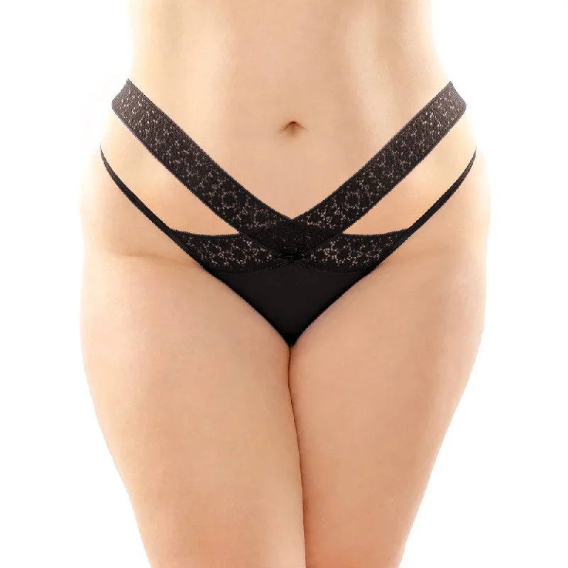 mastectomy form-fitting braDaphne Brazilian-Cut Panty Black Queen Size