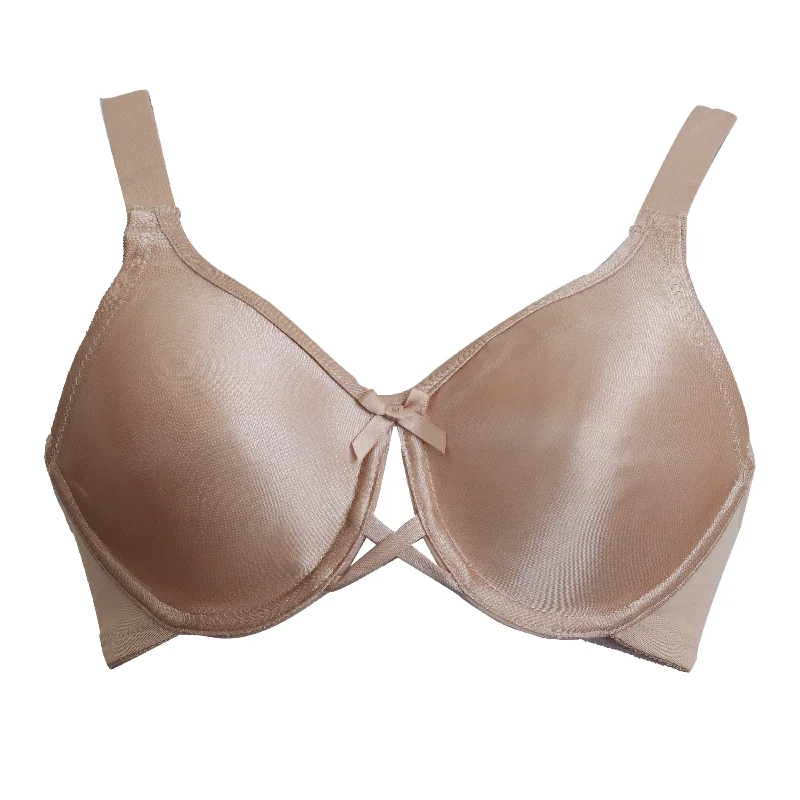 plus-size underwire bra with padded cupsVa Bien Seamless Minimizer Underwire Bra, Nude