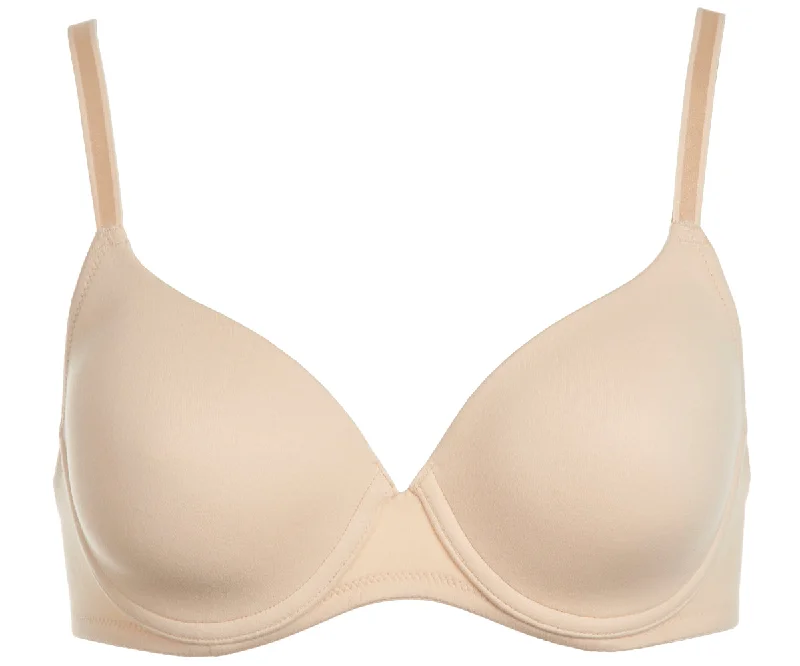 sheer lace braDominique Molded Underwire Padded Bra, Nude