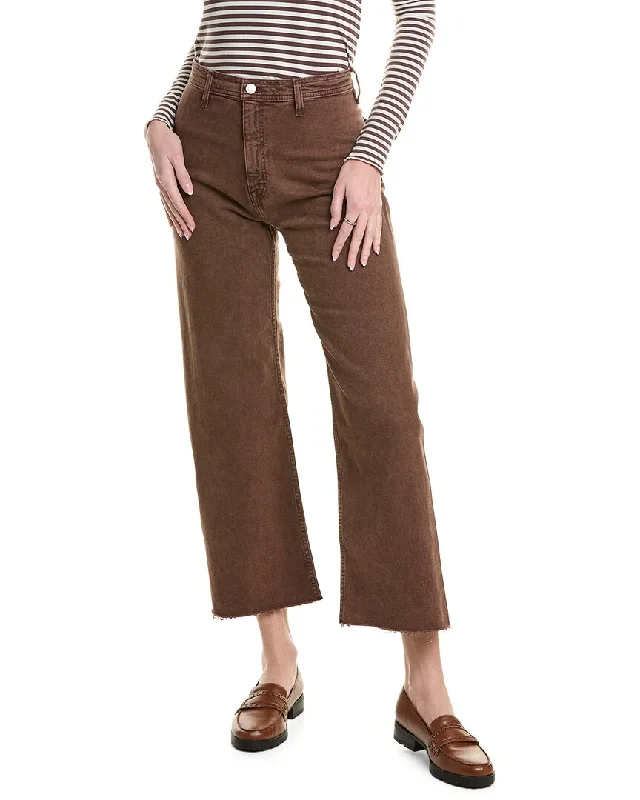 Women's Jodhpurs with U-Shaped CollarPistola Penny High-Rise Cocoa Wide Leg Crop Jean